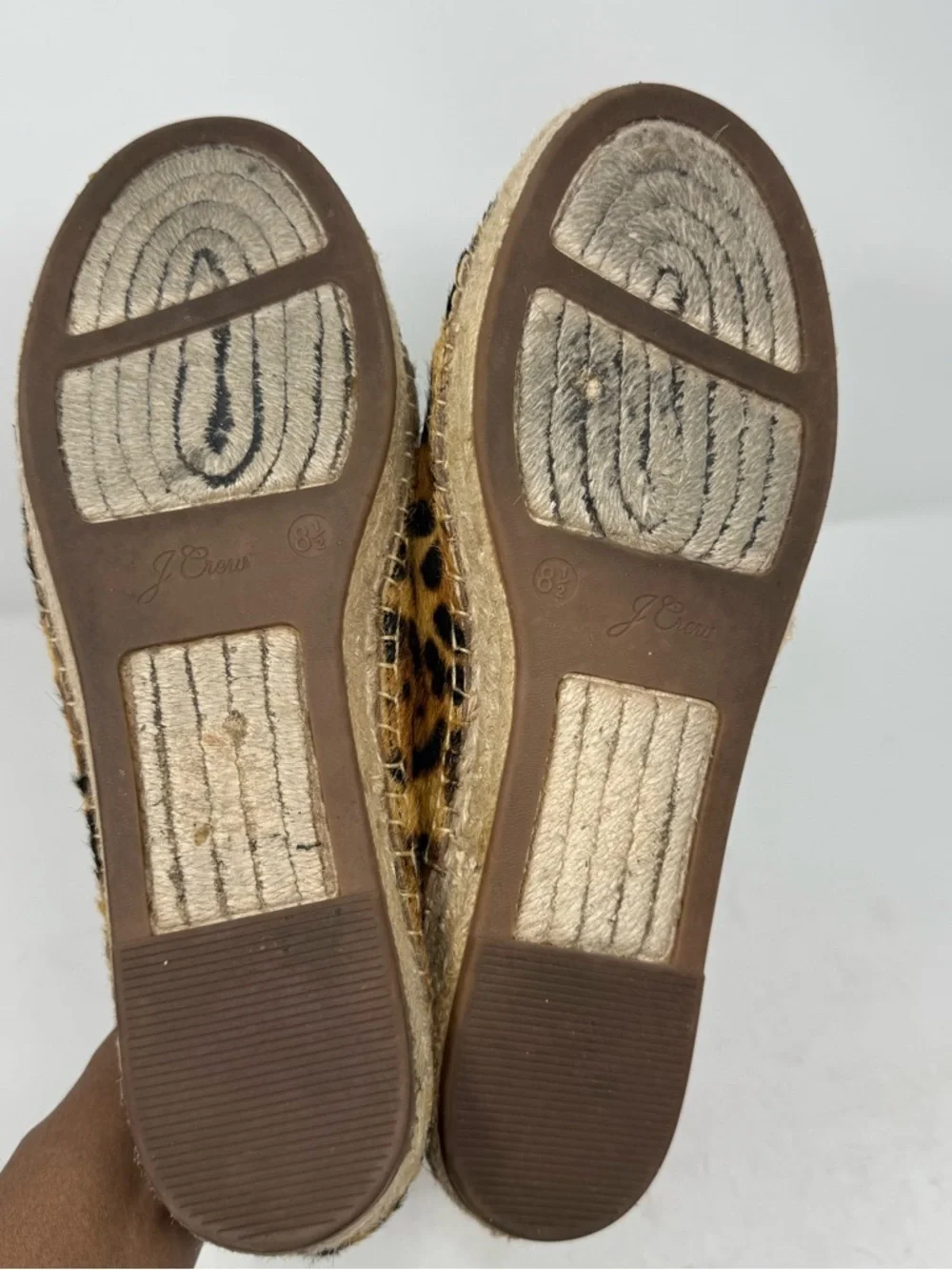 J. Crew Espadrille sneakers leopard calf hair Casual Comfort Women’s US 8.5